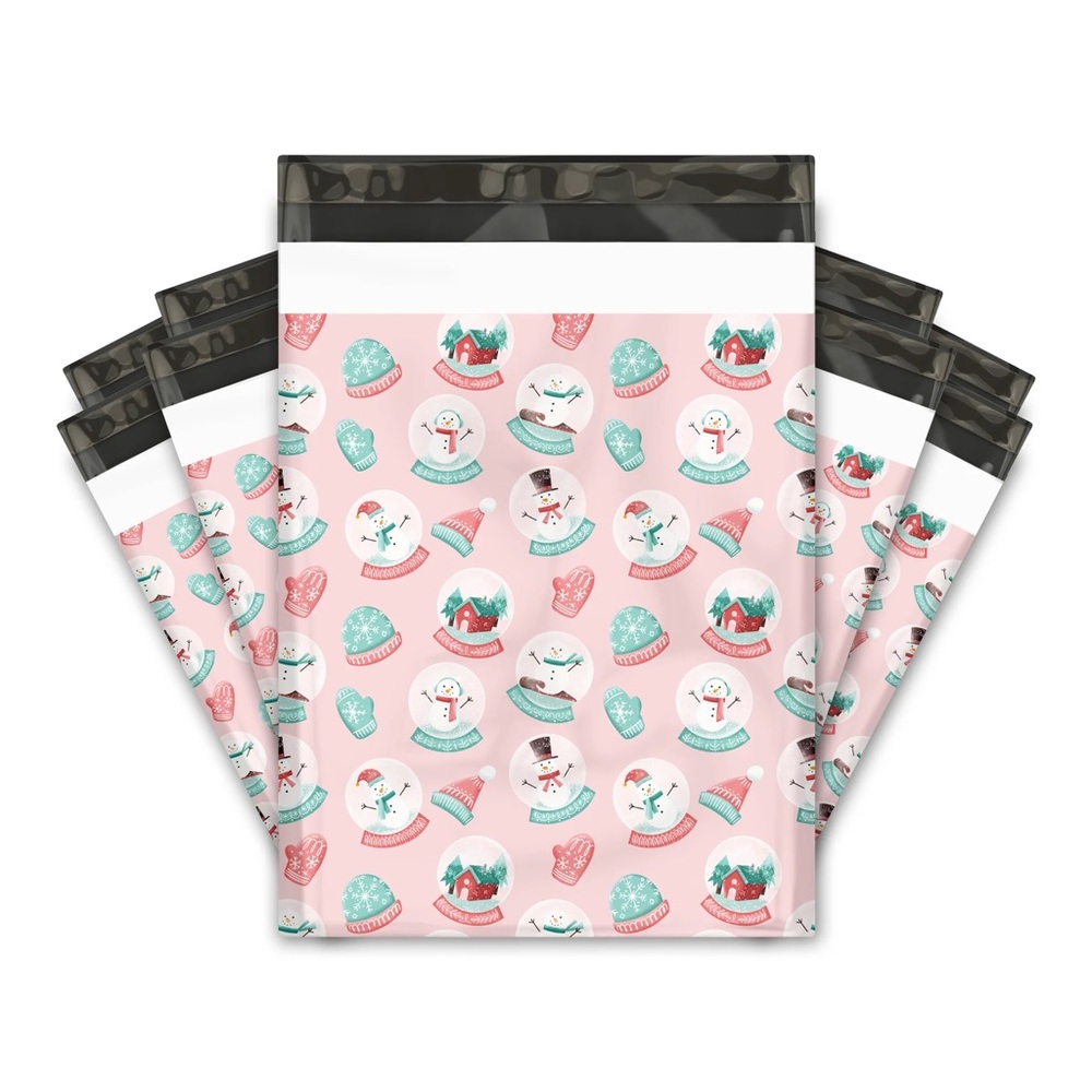 Christmas Snow globes Poly Mailers 10x13 Pack of 25 - Picture 3 of 10